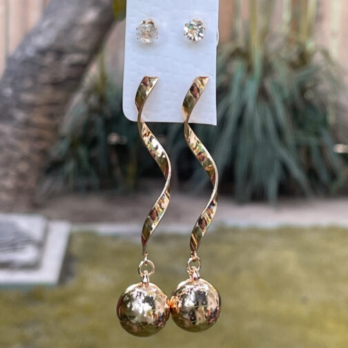 Dangles With Diamond Studs