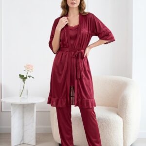 Misty 3 Pcs Silk Nighty